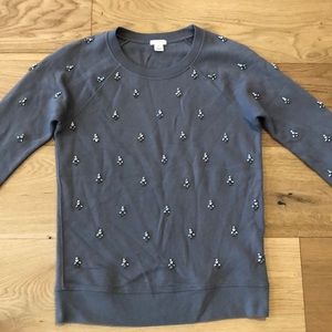 J. Crew gray embellished sweater sweatshirt